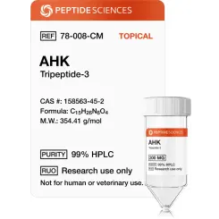 AHK (Tripeptide-3) 200 mg - Peptide Sciences USA Research Peptides