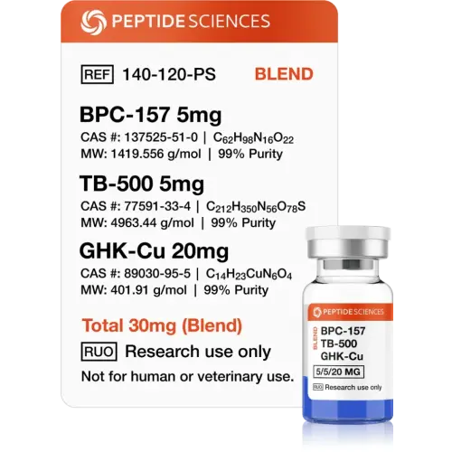 BPC-157/TB-500/GHK-Cu 30 mg - Peptide Sciences USA Research Peptides