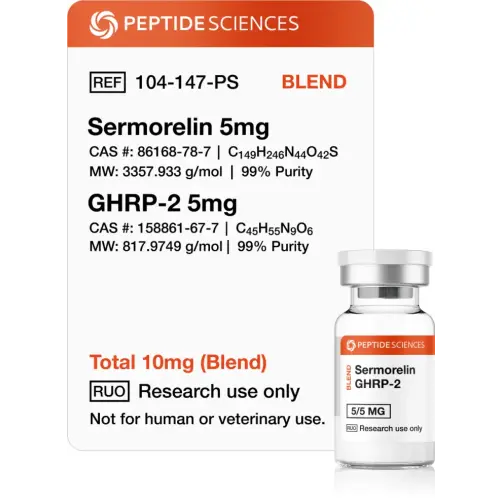 Duo-Blend Sermorelin / GHRP-2 10 mg - Peptide Sciences USA Research Peptides