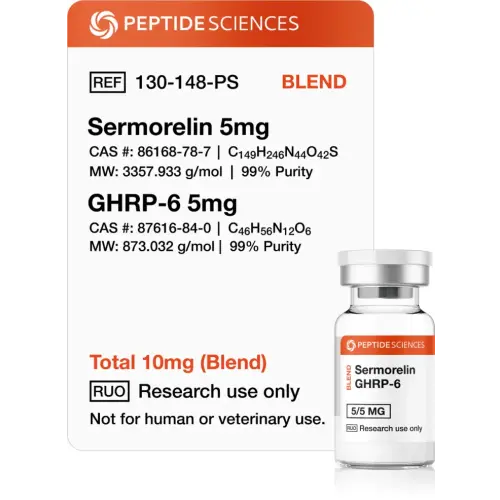 Duo-Blend Sermorelin / GHRP-6 10 mg - Peptide Sciences USA Research Peptides