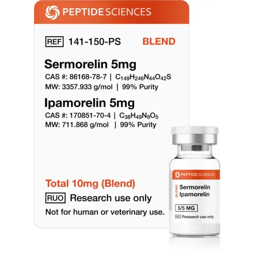 Duo-Blend Sermorelin / Ipamorelin 10 mg - Peptide Sciences USA Research Peptides
