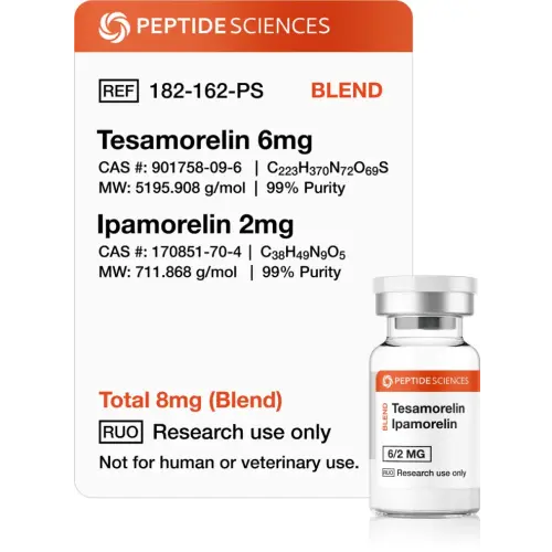 Duo-Blend Tesamorelin / Ipamorelin 8 mg - Peptide Sciences USA Research Peptides