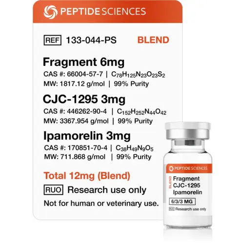Fragment / CJC1295 / Ipamorelin 12 mg - Peptide Sciences USA Research Peptides