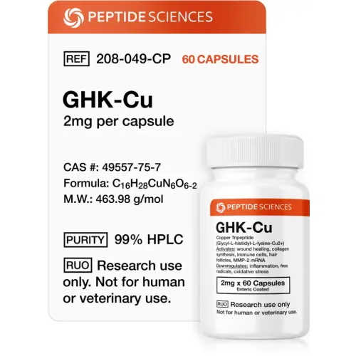 GHK-Cu 2 mg - Peptide Sciences USA Research Peptides