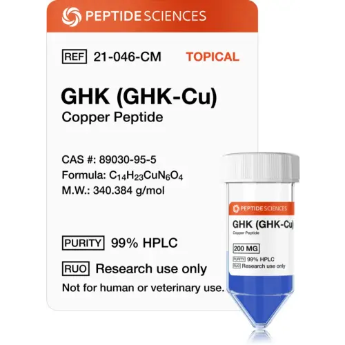 GHK-Cu 200 mg - Peptide Sciences USA Research Peptides