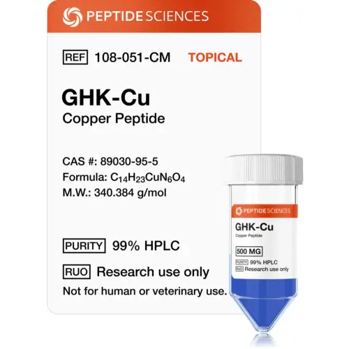 GHK-Cu 500 mg - Peptide Sciences USA Research Peptides