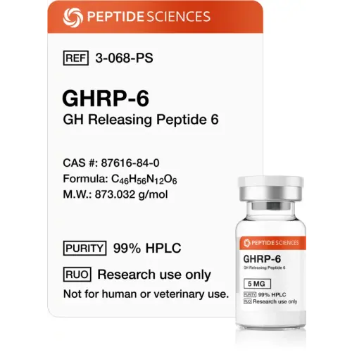 GHRP-6 5 mg - Peptide Sciences USA Research Peptides