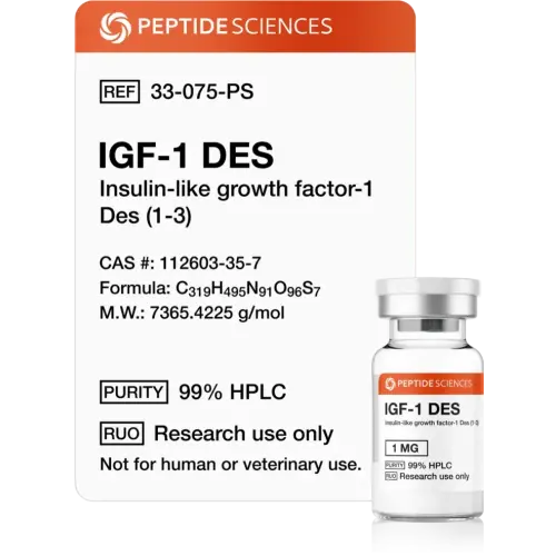 IGF-1 DES 1 mg - Peptide Sciences USA Research Peptides