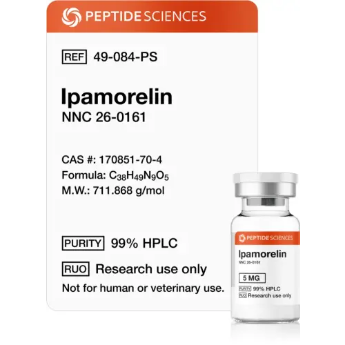 Ipamorelin 5 mg - Peptide Sciences USA Research Peptides