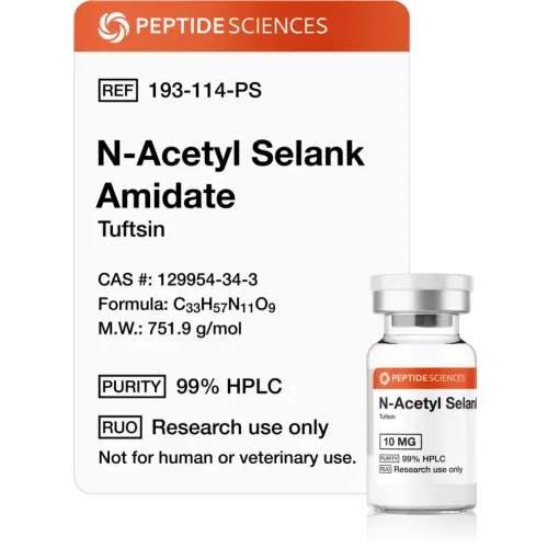 N-Acetyl Selank Amidate 10 mg - Peptide Sciences USA Research Peptides