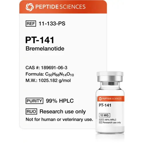 PT-141 10 mg - Peptide Sciences USA Research Peptides