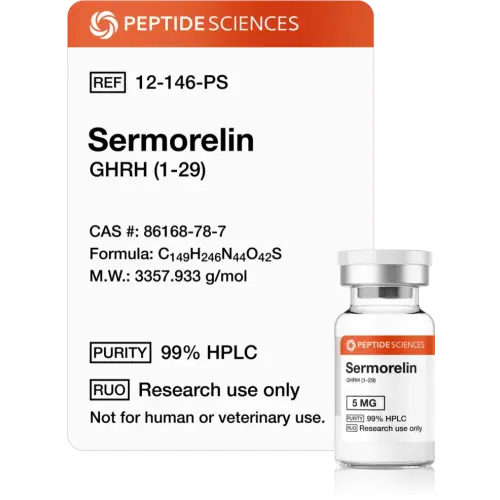 Sermorelin 5 mg - Peptide Sciences USA Research Peptides