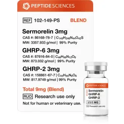 Sermorelin / GHRP-6 / GHRP-2 9 mg - Peptide Sciences USA Research Peptides