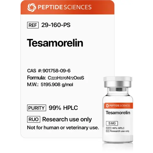 Tesamorelin 5 mg - Peptide Sciences USA Research Peptides